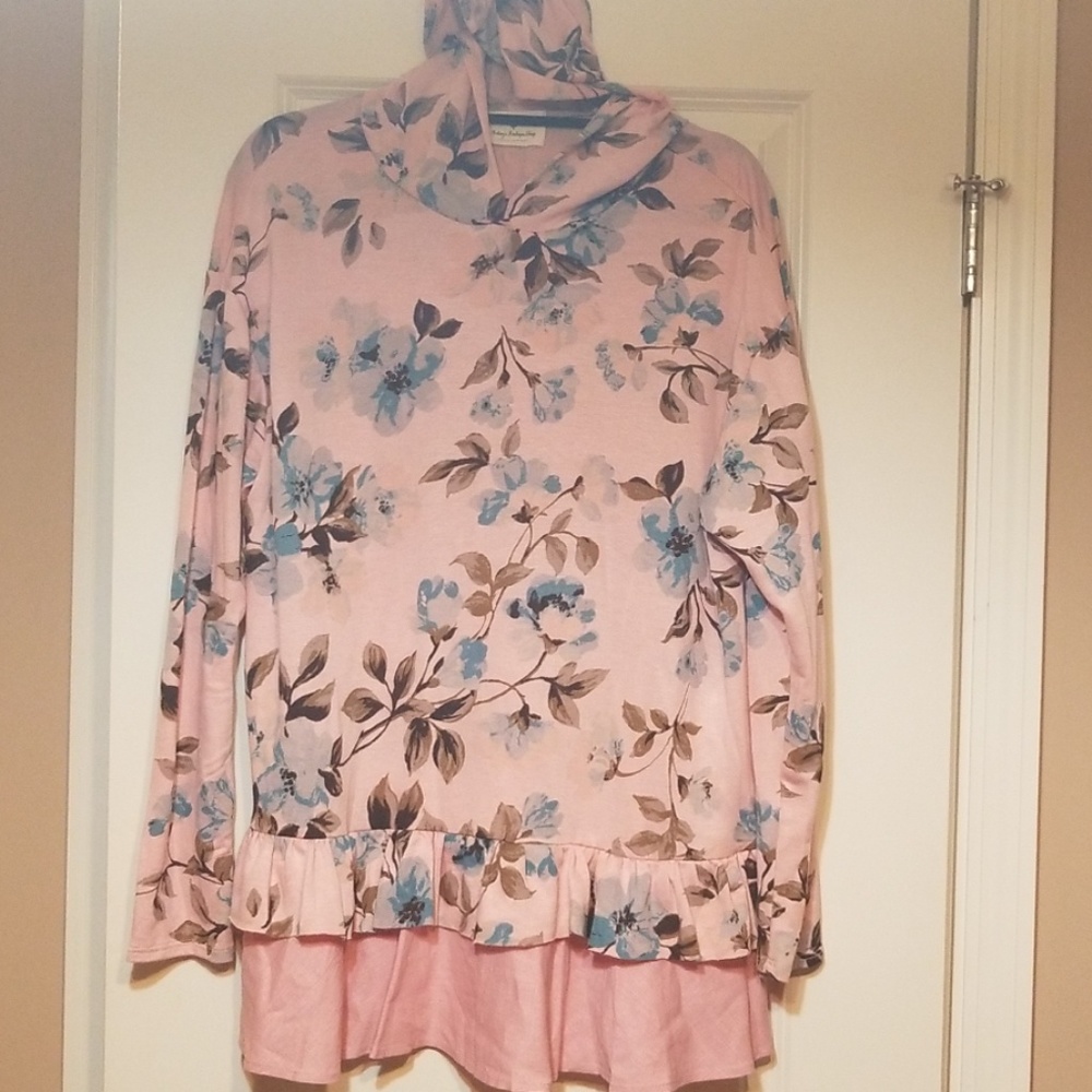 NWOT Long sleeve shirt with hood